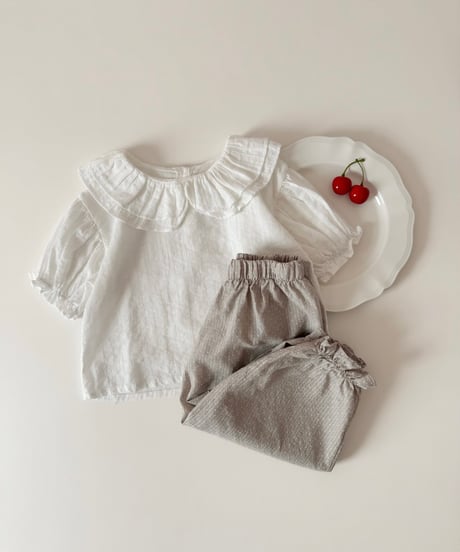 【即納】 duel collar blouse