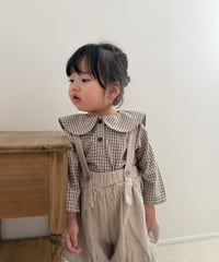 【即納】check sailor blouse