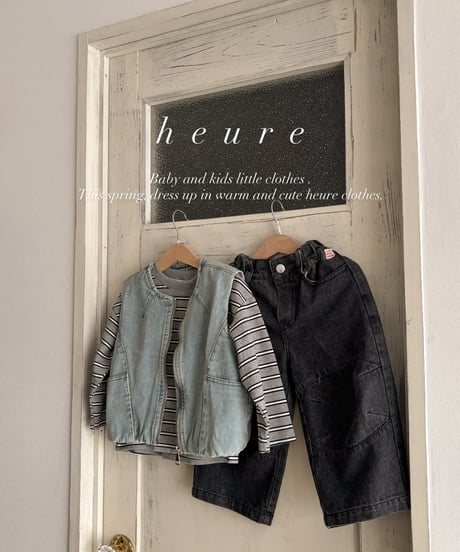 【再入荷】 washed denim vest