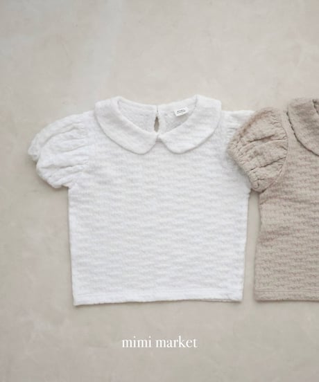 【即納】  knit puff tee
