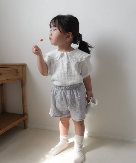 【即納】 moel collar blouse