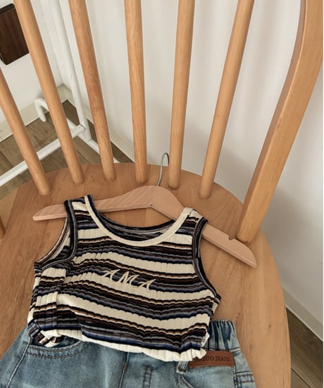 再入荷【即納】 border rib tanktops