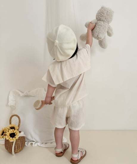 【即納】 linen sailor blouse