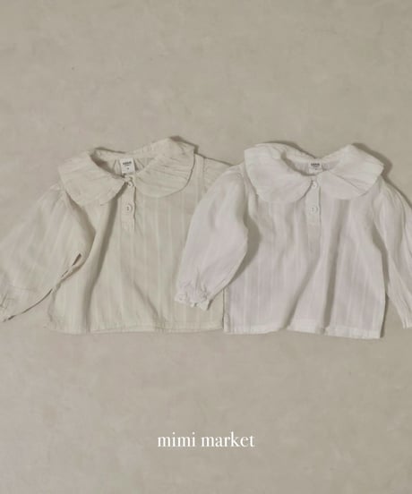 【即納】  volume collar blouse