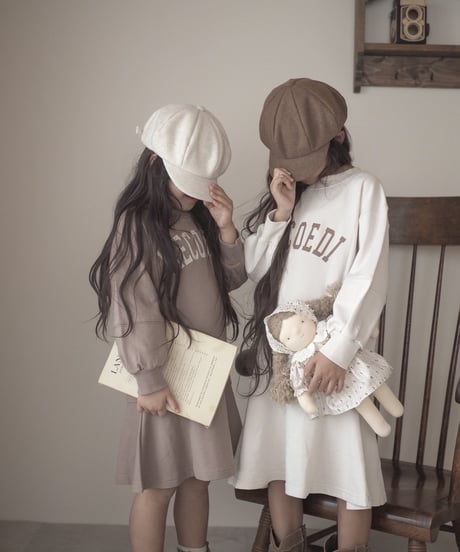 【即納】logo sweat onepiece