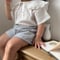 【即納】 moel collar blouse