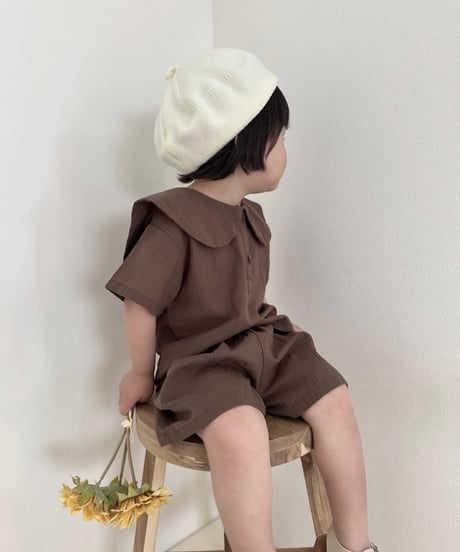 【即納】 linen sailor blouse