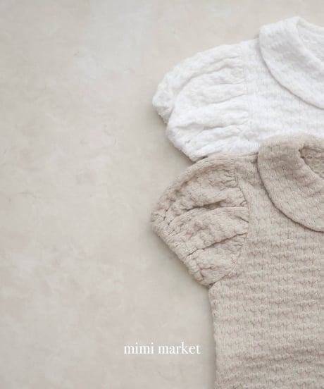 【即納】  knit puff tee