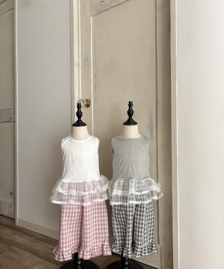 再入荷【即納】layer frill tank top