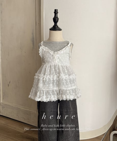 【即納】 tulle camisole tunic