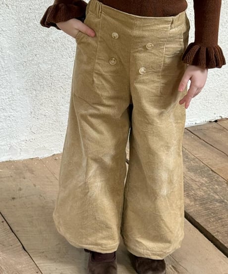 【即納】 button corduroy pants