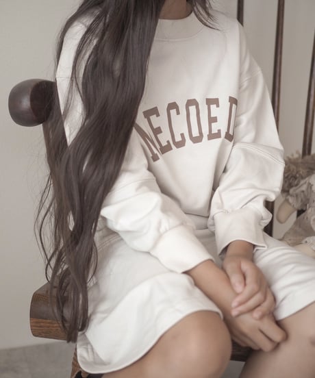 【即納】logo sweat onepiece