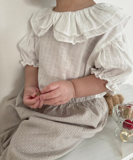 【即納】 duel collar blouse