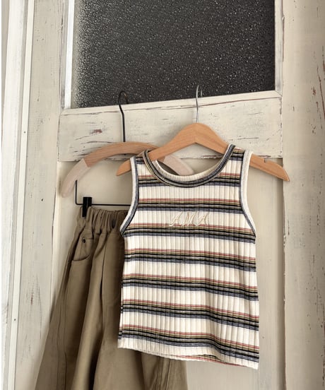 再入荷【即納】 border rib tanktops