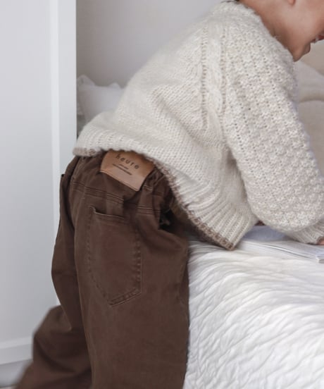 【即納】 roast chocolate denim pants