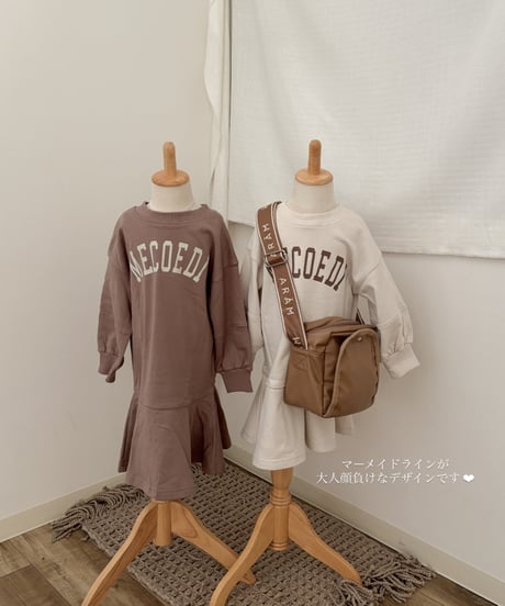 【即納】logo sweat onepiece