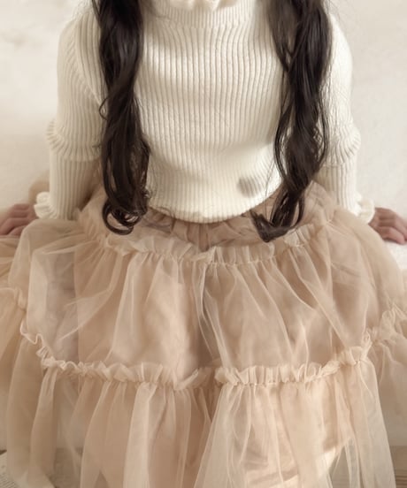 再入荷【即納】tulle skirt / beige