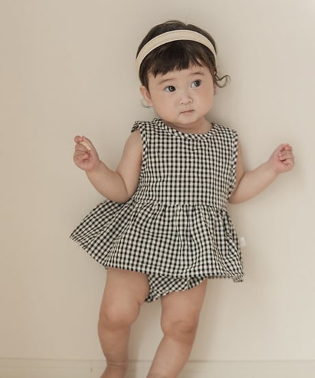 【即納】  bebe gingham check set up