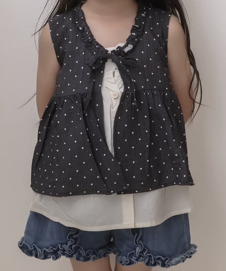再入荷 【即納】 crinkle dot vest