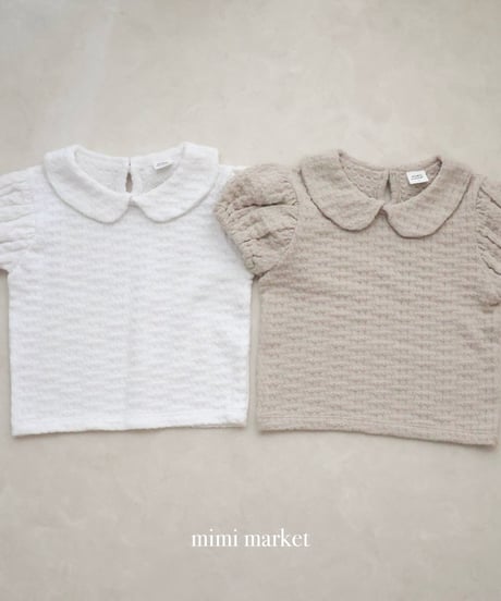 【即納】  knit puff tee