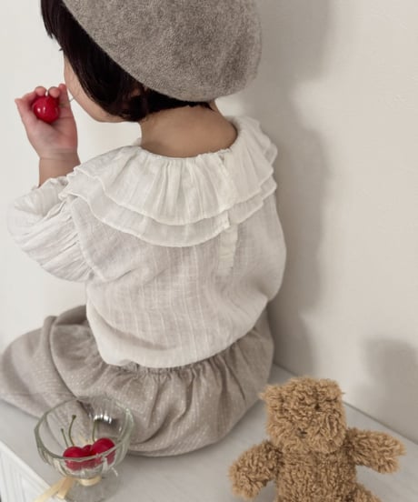 【即納】 duel collar blouse