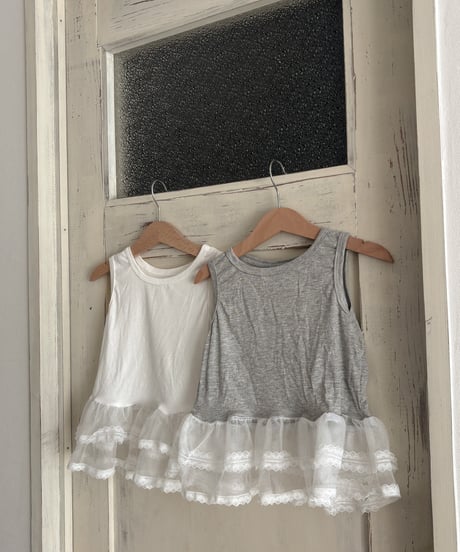 再入荷【即納】layer frill tank top