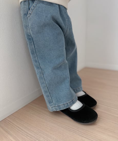 【即納】 soft denim pants