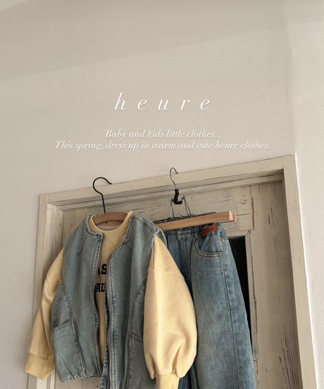 【再入荷】 washed denim vest