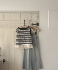 【 即納 】 crochet knit tops