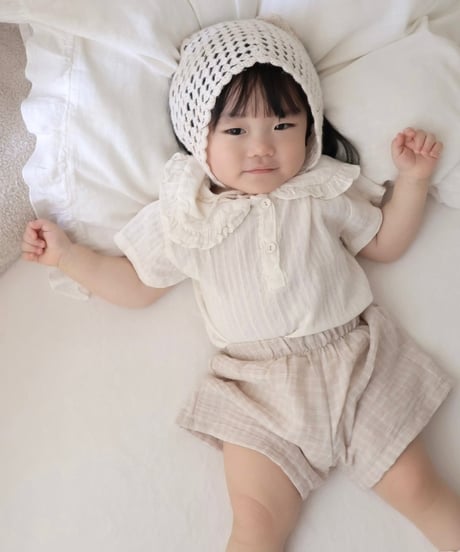 【即納】 moel collar blouse