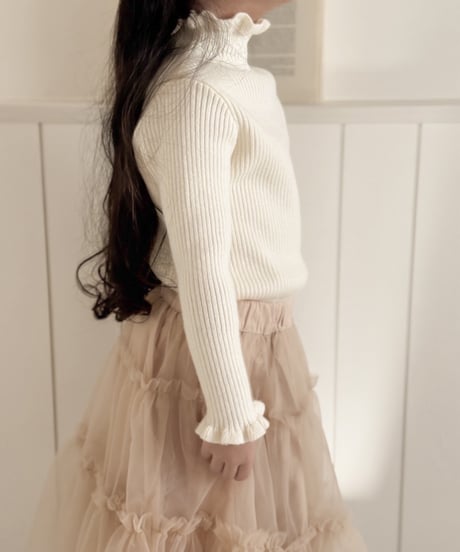再入荷【即納】tulle skirt / beige