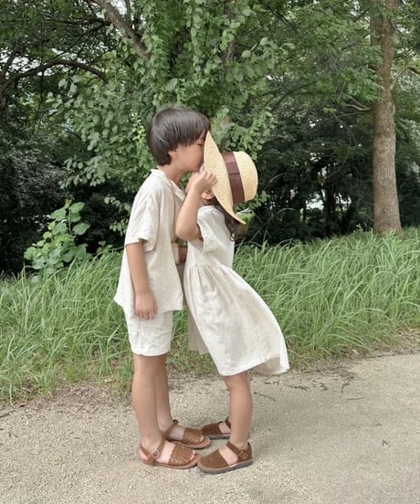 【即納】wrincle linen onepiece
