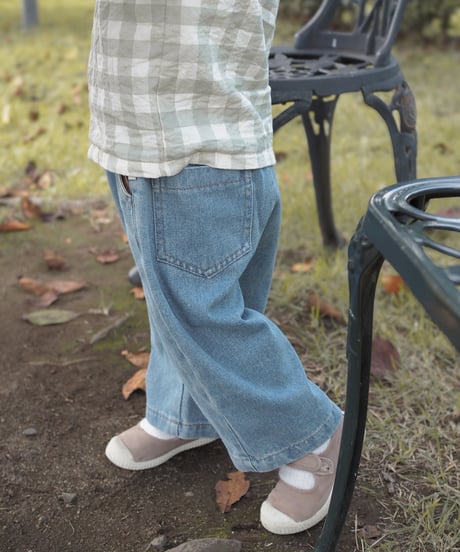 【即納】 soft denim pants