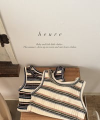 【即納】 border rib tanktops