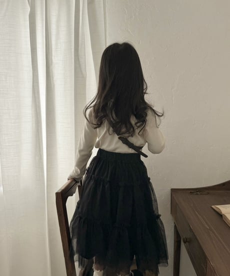 再入荷【即納】tulle skirt  / black
