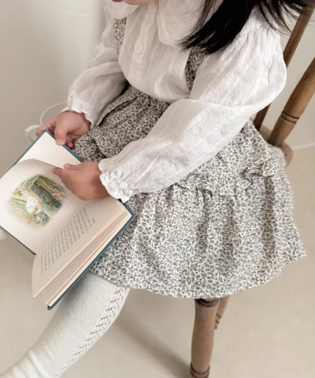 【即納】  volume collar blouse