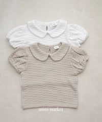 【即納】  knit puff tee