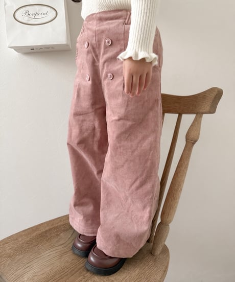 【即納】 button corduroy pants