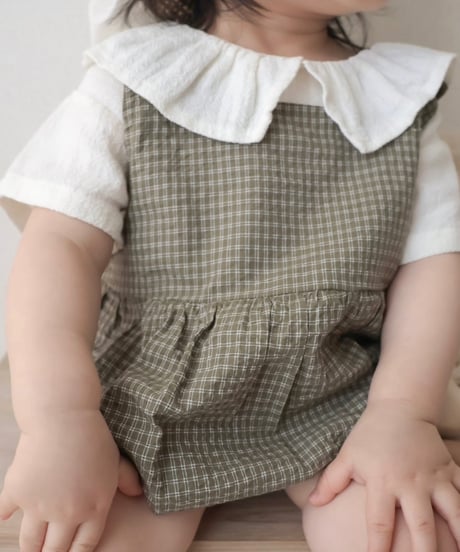 【即納】 ola check rompers