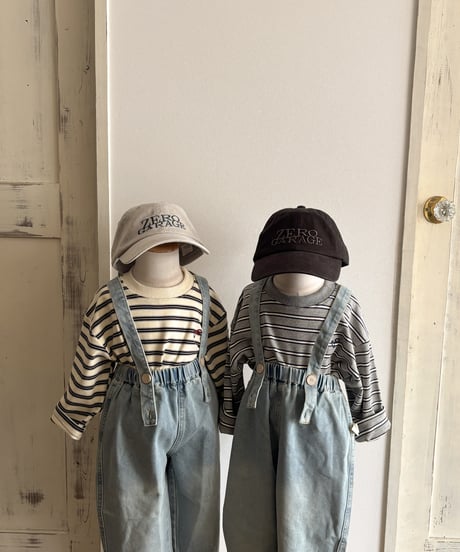 【 即納 】 suspender denim pants