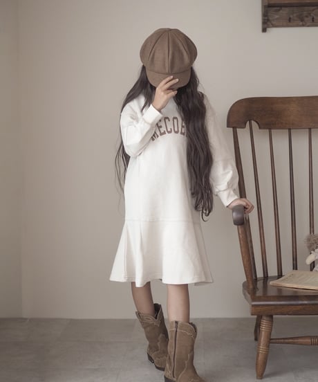 【即納】logo sweat onepiece