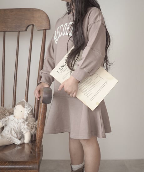 【即納】logo sweat onepiece