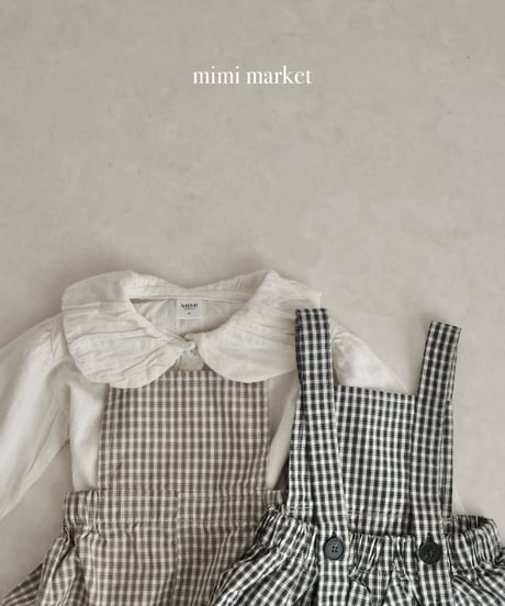 【即納】  volume collar blouse
