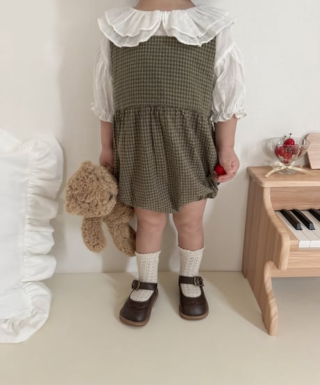【即納】 ola check rompers