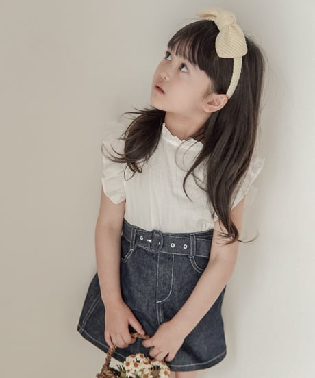 【即納】 lace pintuck blouse