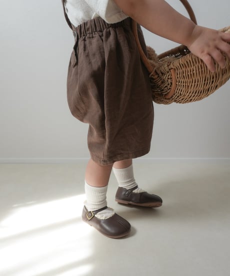 【即納】 linen suspender pants