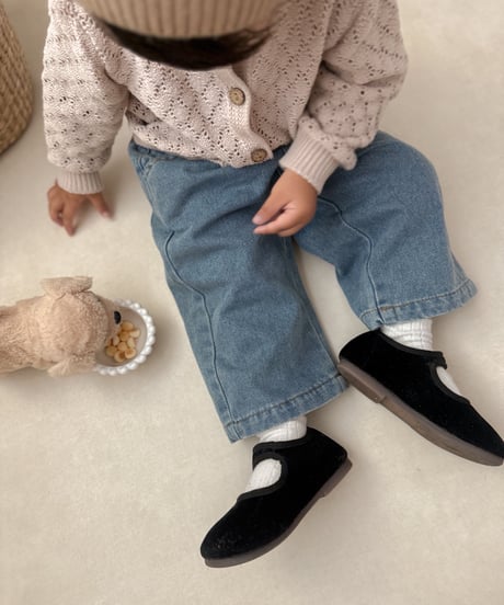 【即納】 soft denim pants