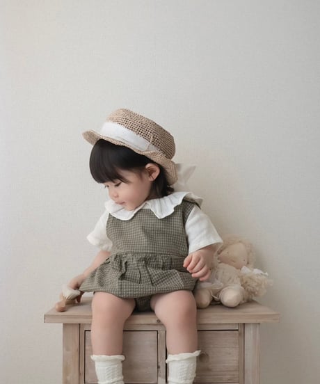 【即納】 ola check rompers