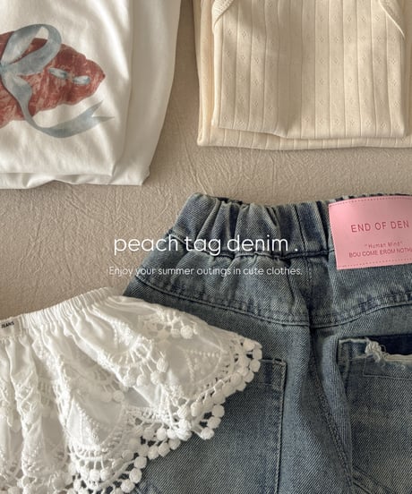 再入荷【即納】peach tag denim