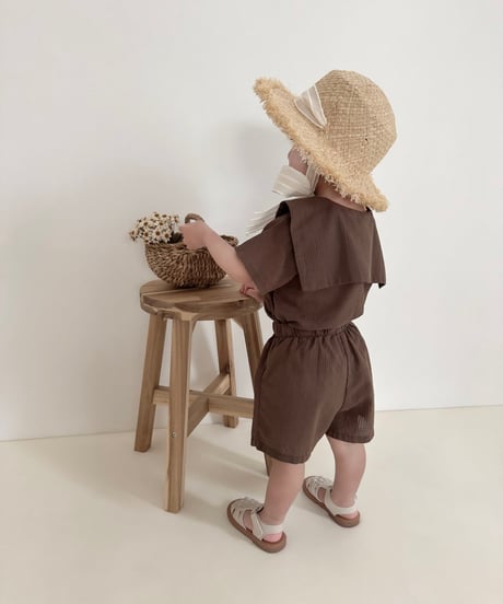 【即納】 linen sailor blouse